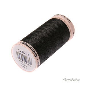 Нить для ручного квилтинга Gutermann, черный (#5201)