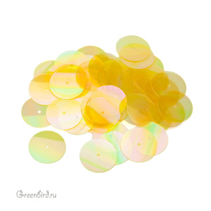 Пайетки 16мм плоские Giallo (#110)