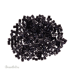 Винтажный стеклярус 2 мм, Black 1 (#514)