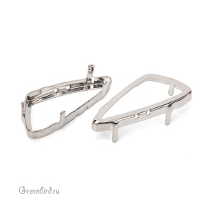 4790 Оправа для Wing Fancy Stone 32х13,5 мм, родий