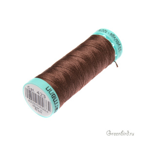 Шелковая нить Gutermann R753, 30м, мокко (#423)