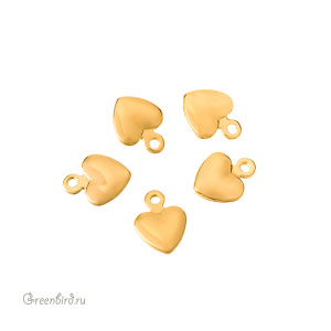 Подвеска "Сердечко", золото, 1 шт. (#SV1701-Pendant-51G)