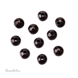 Металлический бисер 4 мм, gunmetal, 9 шт. (#SVABM-202T)