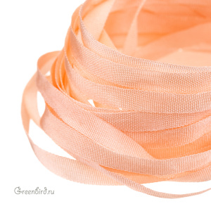 Шелковая лента AVAS Ruban de Soie 4 мм, абрикосовый, 3 м (#2232)
