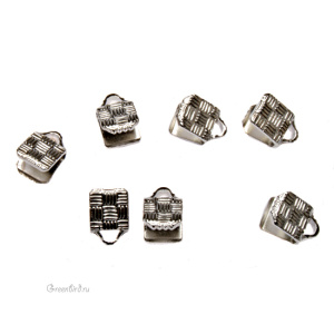 Коннектор для лент, серебро, пара (#36405NP)