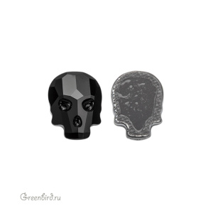 Swarovski 2856 Термостразы Череп 10x7,5 мм, черный (#280), 1 шт.