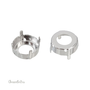 1122 Оправа для ювелирного кристалла Rivoli 14 мм, платина