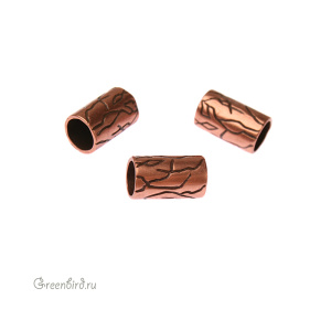 JBB Бусина LH "Линии", ант. медь (JB-7529)