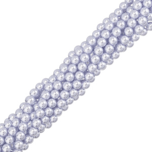 Crystalbird Жемчуг круглый 8 мм, лаванда, нить (#504)