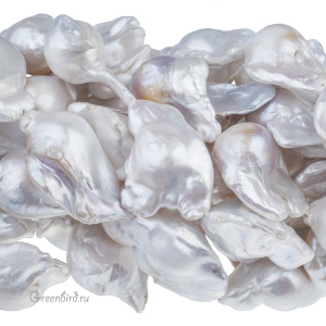 Жемчуг пресноводный барочный, светло-серый, 1 шт. (#11/001)