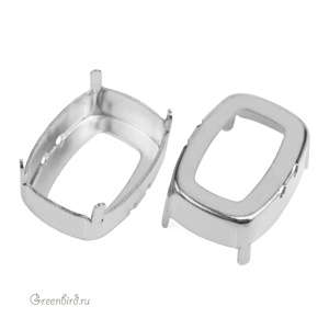 Оправа 4568 Кушон 18x13 мм, родий