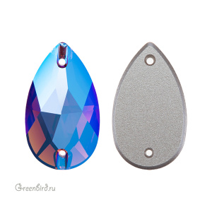 Swarovski пришивные 3230 Капля 28х17 мм, аметист с мерцанием (#204SHIM), 1 шт.