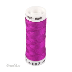 Шелковая нить AVAS Soie 1003, малиновый неон, 150 м (#687)