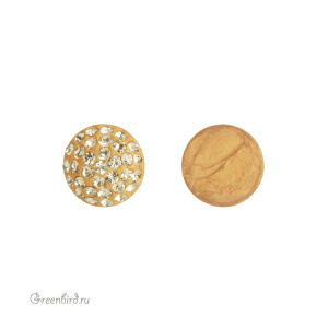 Swarovski 86601 Кабошон с кристальным паве 8 мм, жонкиль (#213), 1 шт.