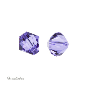 Swarovski 5328 Биконус 8 мм, танзанит (#539), 1 шт.