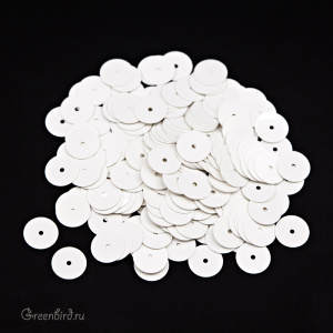 Пайетки 8мм плоские Bianco Ghiaccio (#1004)