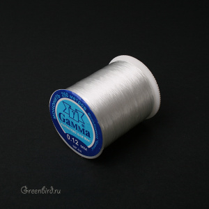 Мононить Gamma 0,12 мм белая, катушка 250м