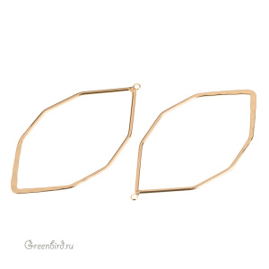 Подвеска-рамка большая, золото, 1 шт. (#SVA-FRAME-06G)