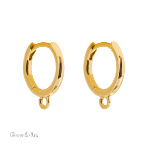 Швензы круглые 12 мм, золото, пара (#SV1701-018)