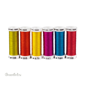 Набор шелковых нитей AVAS Soie Surfine 6 Nuances — Flashy