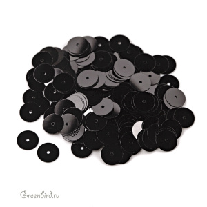 Пайетки 8мм плоские Nero (#9919)