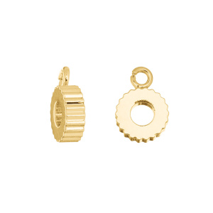 Коннектор-бейл ребристый, золото, 1 шт. (#SVA-BAIL-15G)