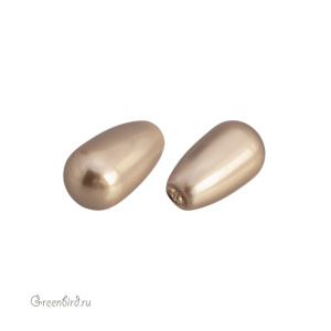 Swarovski 5816 Жемчуг полупросверленный капля 11.5x6 мм, бронза (#295), 1 шт.