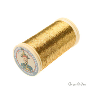 Металлизированная нить №40 Au Chinois 100 метров, Old Gold (#110)