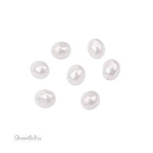 Жемчуг барочный "Майорка" 12 мм, граненый, белый, 1 шт (#SV1701-9010)