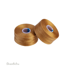 Нитки Superlon Bead Cord, темное золото (#SLAA-GO)