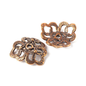 "Мхи и травы", чашечка, ант. бронза, 1 шт. (#2835)