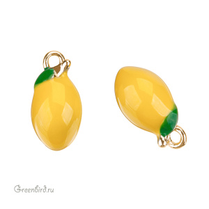 Подвеска "Лимон", золото, 1 шт. (#SVA-BASE-003G)