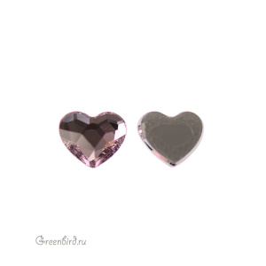 Swarovski 2808 Термостразы Сердце 6 мм, розалин (#508), 1 шт.