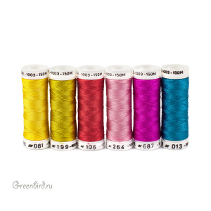 Набор шелковых нитей AVAS Soie1003 6 Nuances — Flashy