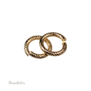 Декоративное соединительное кольцо 12,3 мм, золото, 1 шт. (9B050), Корея
