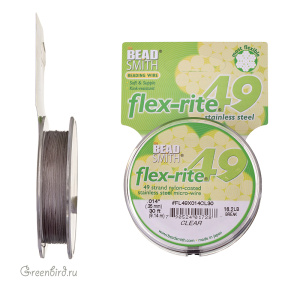 Тросик Flex-Rite 49 – 0,35 мм, прозрачный #FL49X(014CL)30