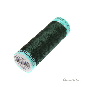 Шелковая нить Gutermann R753, 30м, темно-зеленый (#707)