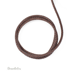 Плетеный шнур "Коричневый" 5 мм, 1 метр (BC05BR25)
