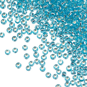 Бисер TOHO Round 8/0 внутреннее серебрение, аквамарин (#23), 10 г