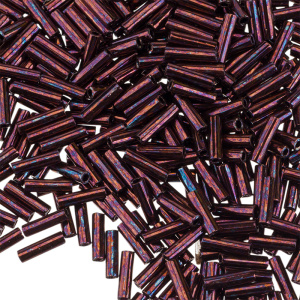 Бисер MIYUKI Bugle 6mm – Metallic Dark Raspberry (#460), 10 г