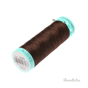 Шелковая нить Gutermann R753, 30м, темный шоколад (#696)