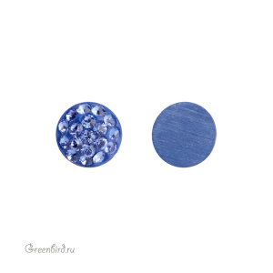 Swarovski 86601 Кабошон с кристальным паве 6 мм, сапфир (#206), 1 шт.