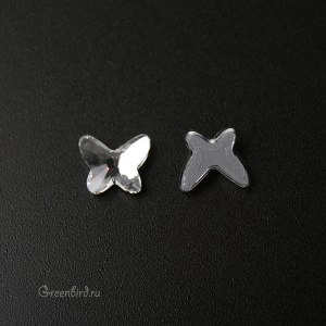 Swarovski 2855 Термостразы Бабочка 8 мм, прозрачный (#001), 1 шт.