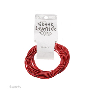 Кожаный шнур "Red", 1.5 мм, уп. 5 метров (LTRD1.5R)