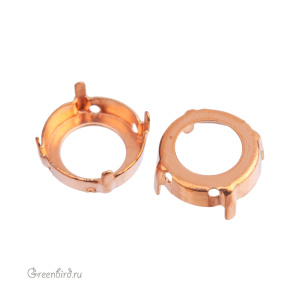 NEW 1695 Оправа для Sea Urchin Round Stone PF 14 мм, томпак