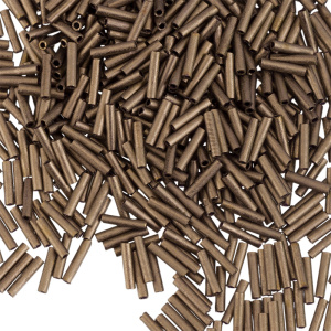 Бисер MIYUKI Slender Bugle 6 мм – Matte Metallic Dark Bronze (#2006), 10 г