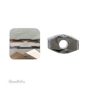 Swarovski 5053 Бусина Мини Квадрат 6 мм, черный алмаз (#215), 1 шт.