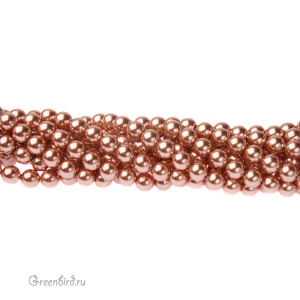 Swarovski 5810 Жемчуг 5 мм, розовое золото (#769), уп. 20 шт.