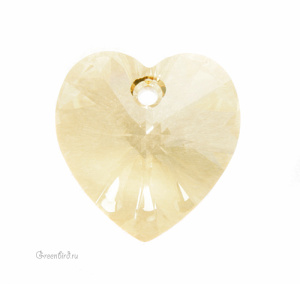 Swarovski 6228 подвеска Сердце 14 мм, золотистая дымка (#001GSHA), 1 шт.