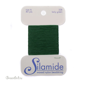 Нитки Silamide карт. зелёный (#308)